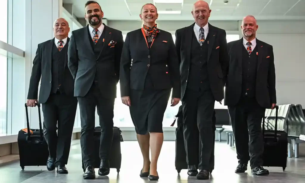The airline easyJet has launched a recruitment drive urging people over the age of 45 to join its cabin crews, as firms devise new strategies for hiring staff in the UK amid a shortage of workers.