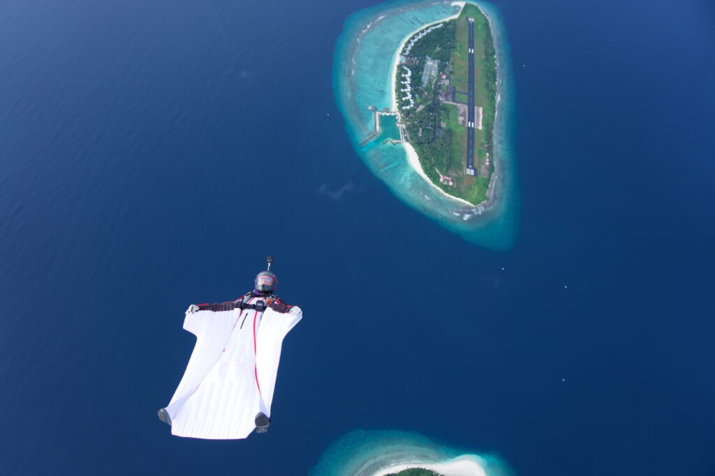 A host of VIPs from the skydiving world have taken to the skies above Ifuru Island Maldives to launch the destination’s first permanent skydiving dropzone.