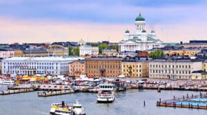 Helsinki,Cityscape,With,Helsinki,Cathedral,,South,Harbor,And,Market,Square