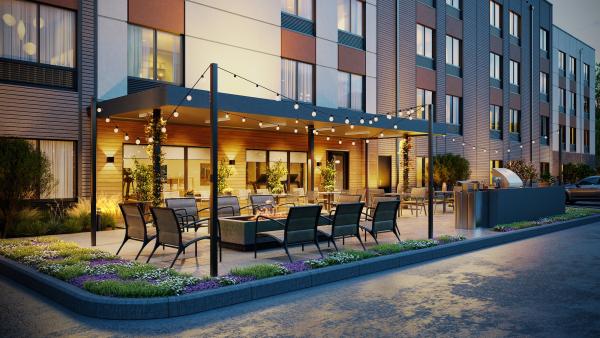 Hyatt Studios Outdoor Patio Rendering