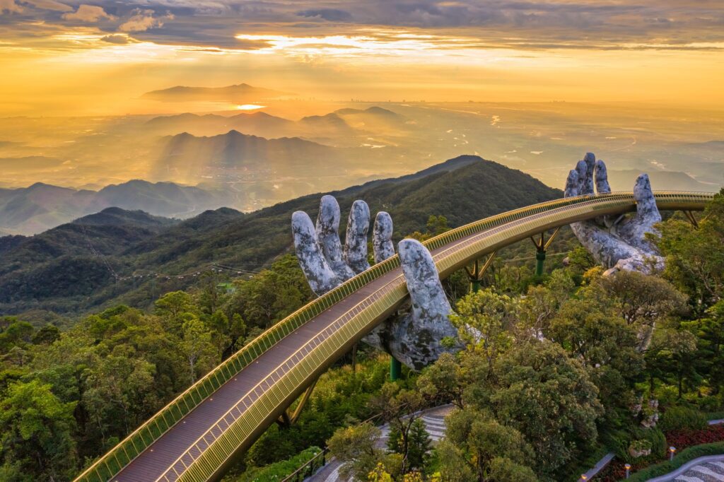 Aerial,View,Of,The,Golden,Bridge,Is,Lifted,By,Two