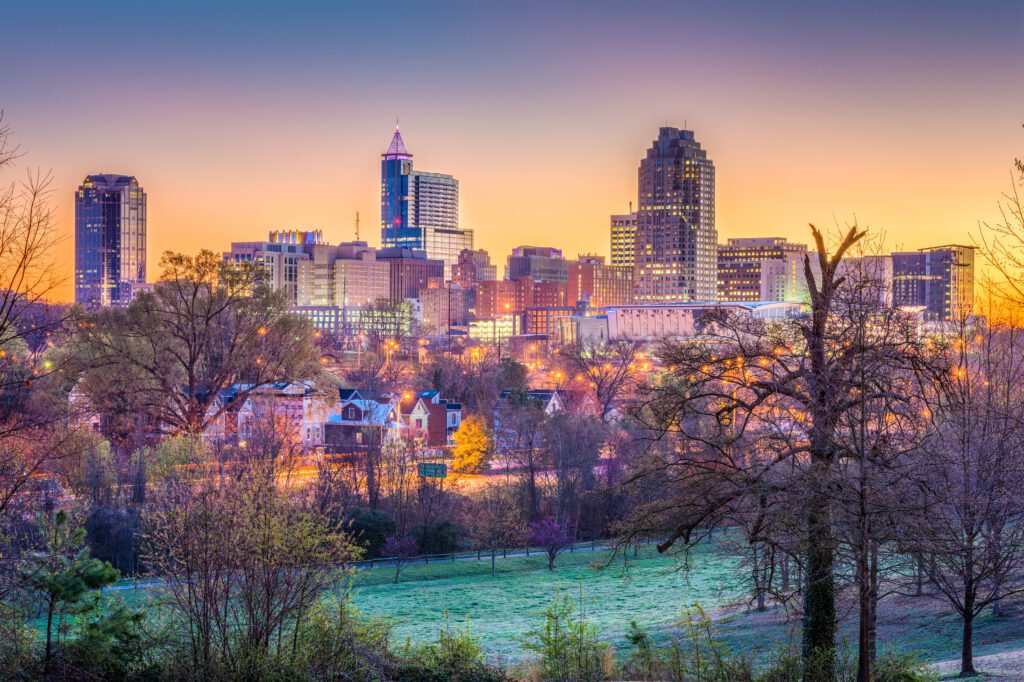 Raleigh,,North,Carolina,,Usa,Downtown,City,Skyline.