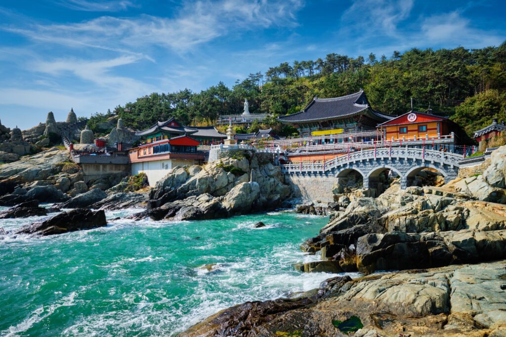 Haedong,Yonggungsa,Temple,On,Sea,Shore.,Busan,,South,Korea