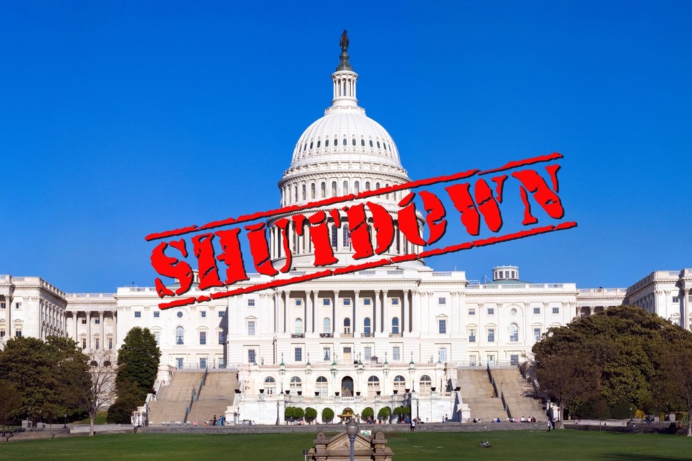 The,Us,Capitol,Building,With,Word,Shutdown,In,Rubber,Stamp