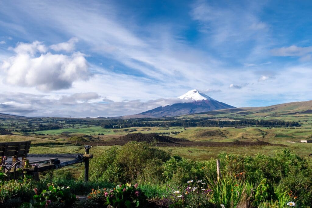 A,Breathtaking,View,Of,The,Cotopaxi,Volcano,In,Ecuador,,Towering