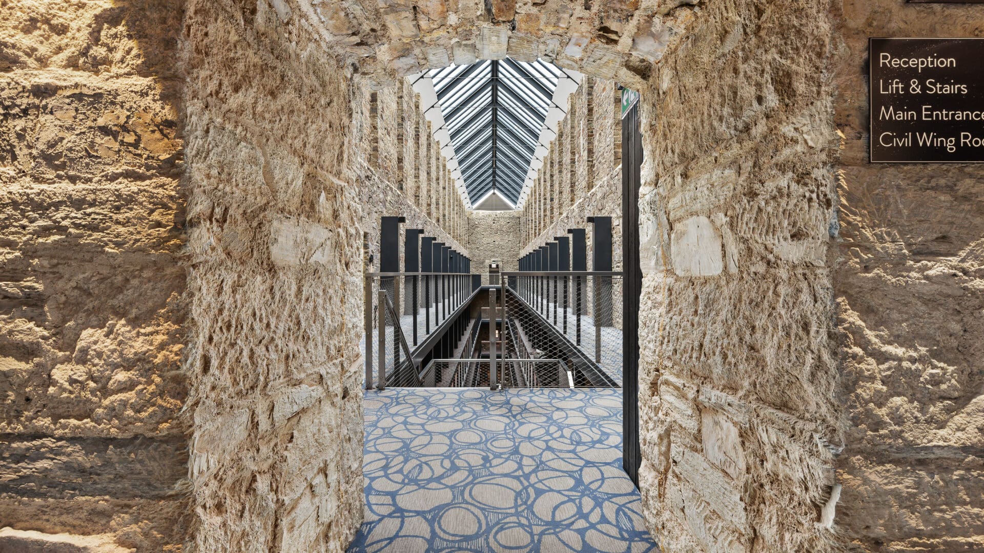 Bodmin Jail Hotel atrium