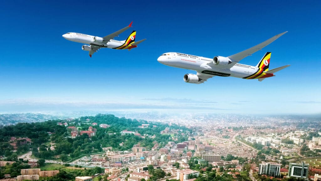 Uganda Airlines 787 9 737 8 Over Kampala 1 Scaled