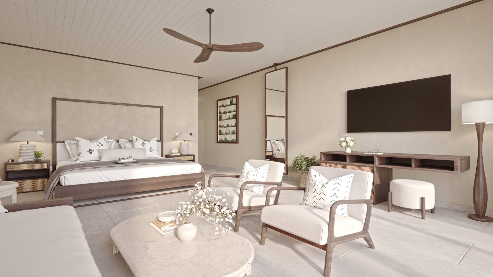 Beach Suite Main Bedroom and Living Area2