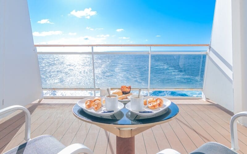 Coffee,Table,For,Two,People,With,Breakfast,On,The,Terrace
