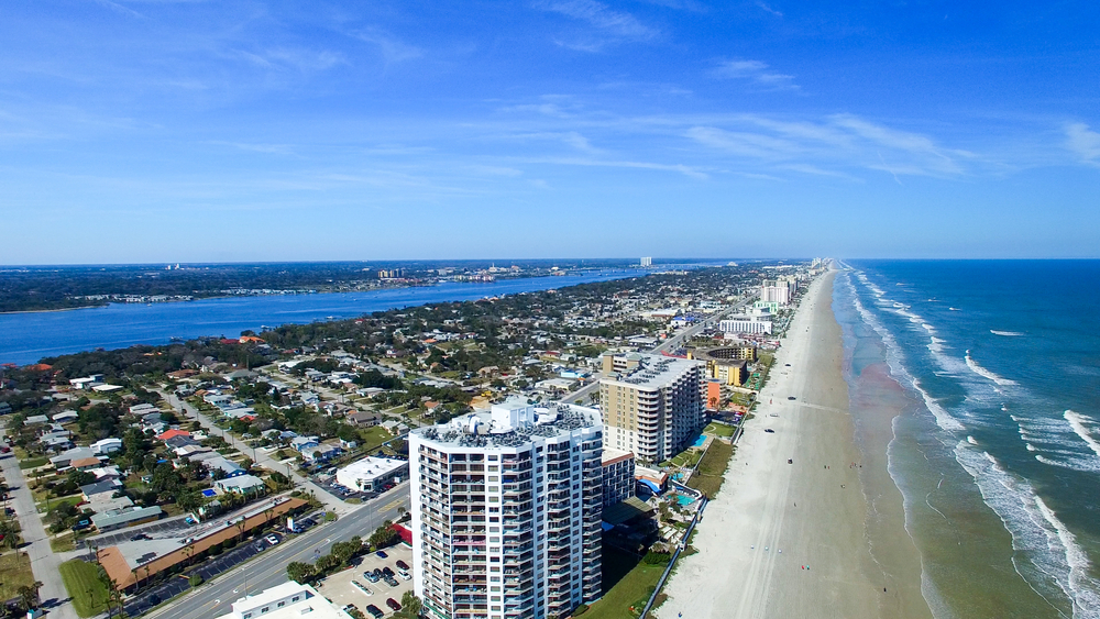 Aerial,View,Of,Daytona,Beach