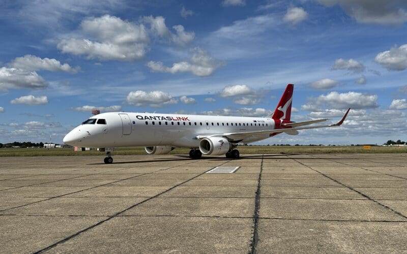 VH-E9A in Norwich prior to ferry flight to Perth