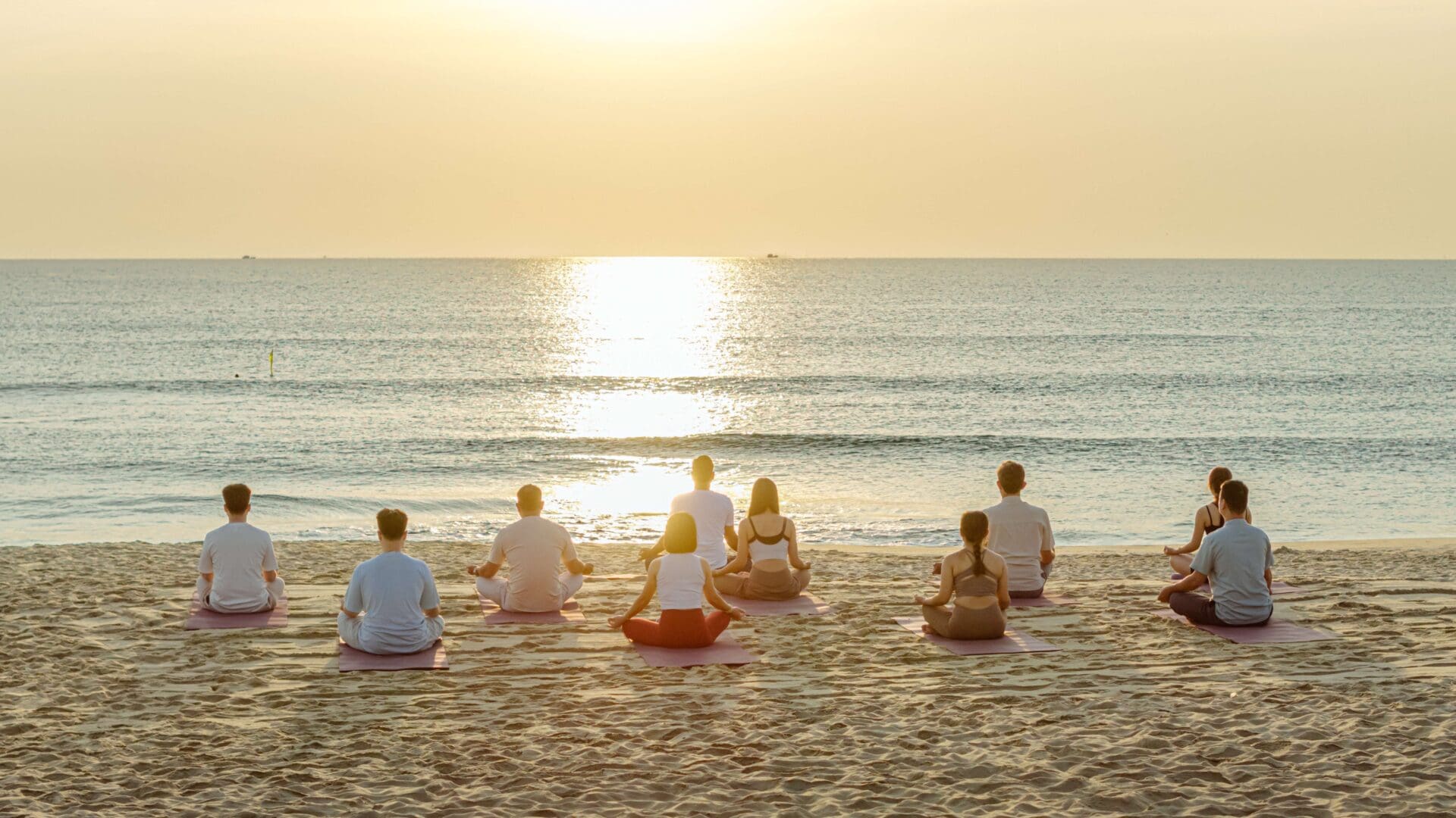 Yoga by the beach