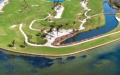 Waterfront,Golf,Course,In,Florida.,Sports,Grounds,With,Green,Grass