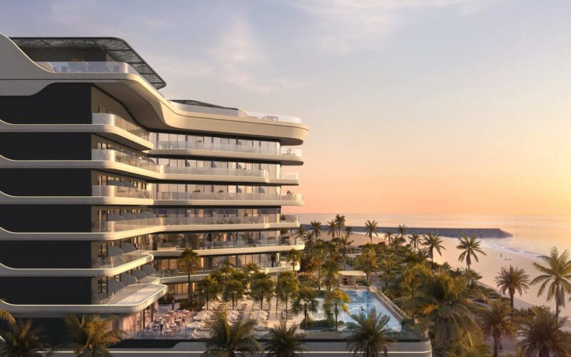 Beachfront on Dubai Islands, where Ampersand Beach House will open as a Colbert Collection hotel in late 2029