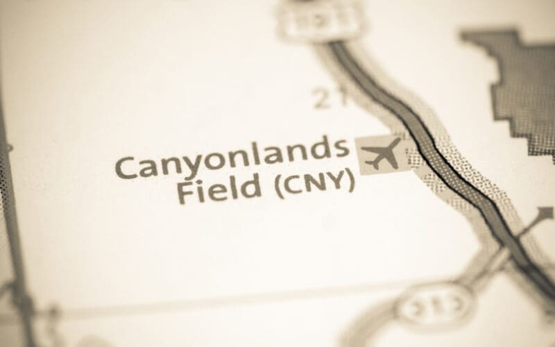 Canyonlands,Field,Cny.,Utah.,Usa,On,A,Map