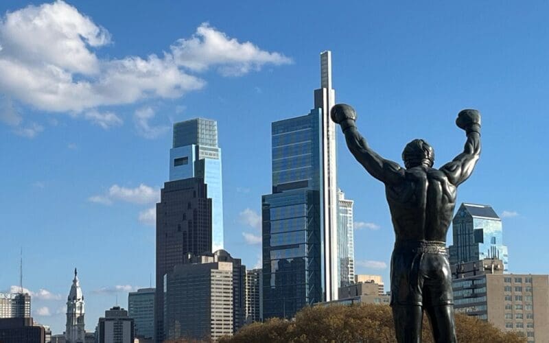 The,"rocky",Statue,Is,A,Bronze,Sculpture,Of,The,Fictional