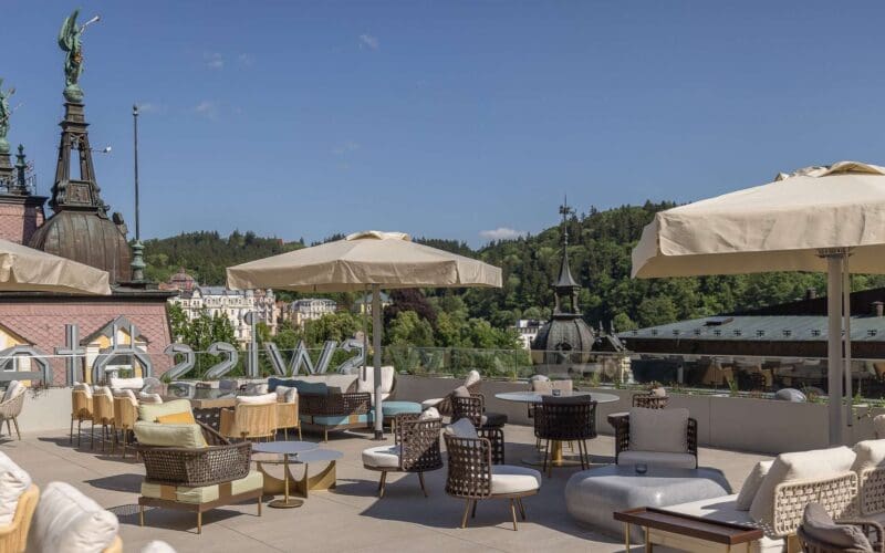 swiss hotel terrace